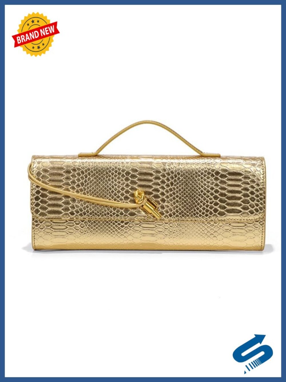 Faux Leather Clutch Crossbody Evening Bag for Women Wedding
